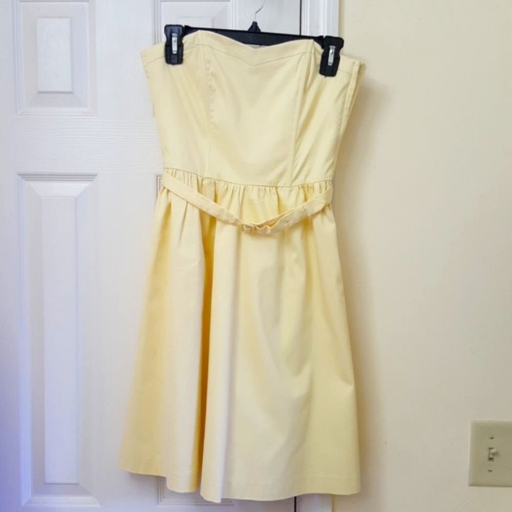 H&M Yellow Strapless Dress Size 6